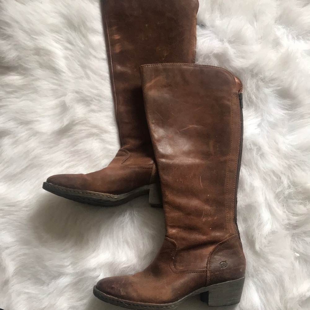 COPY - BORN Distressed Leather Boots